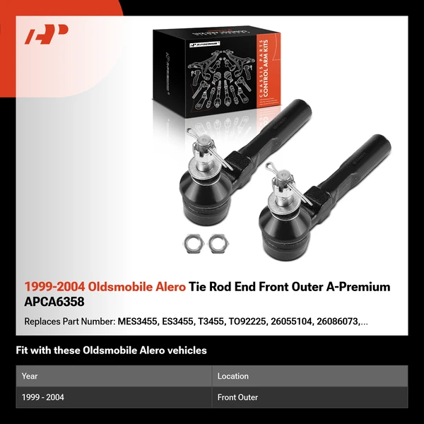 1999-2004 Oldsmobile Alero Tie Rod End Front Outer A-Premium APCA6358