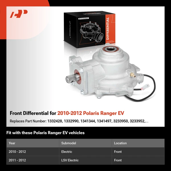 Front Differential for 2010-2012 Polaris Ranger EV