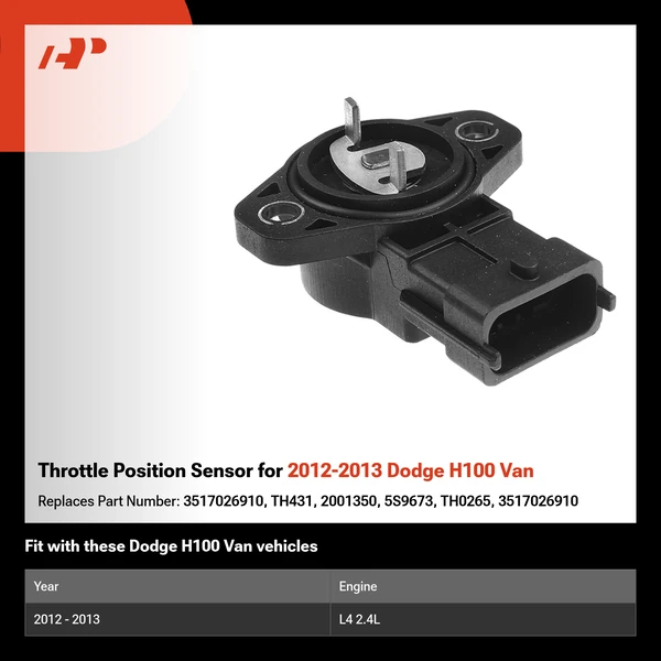 Throttle Position Sensor for 2012-2013 Dodge H100 Van