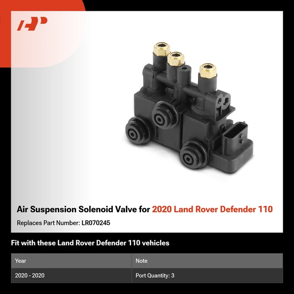 Air Suspension Solenoid Valve for 2020 Land Rover Defender 110