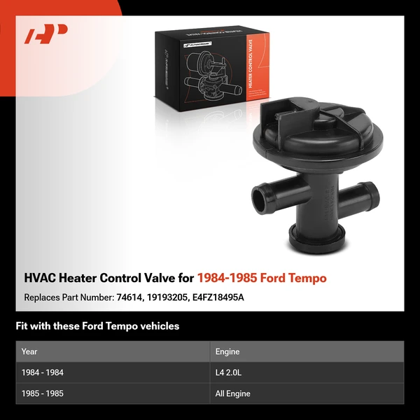 HVAC Heater Control Valve for 1984-1985 Ford Tempo