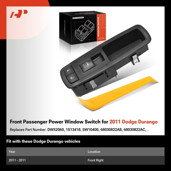 Front Passenger Power Window Switch for 2011 Dodge Durango