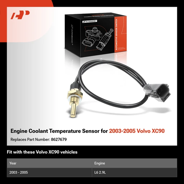 Engine Coolant Temperature Sensor for 2003-2005 Volvo XC90