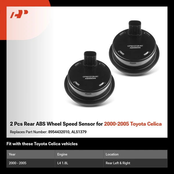 2 Pcs Rear ABS Wheel Speed Sensor for 2000-2005 Toyota Celica