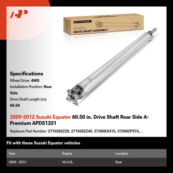 2009-2012 Suzuki Equator 60.50 in. Drive Shaft Rear Side A-Premium APDS1331