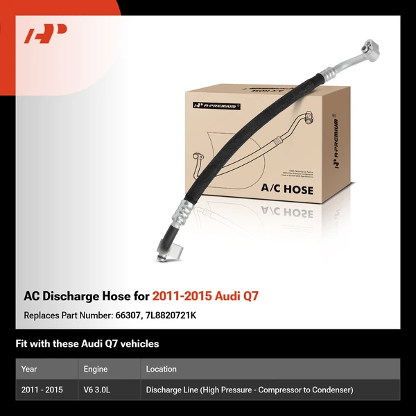 AC Discharge Hose for 2011-2015 Audi Q7