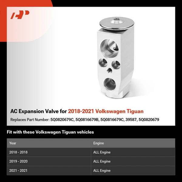 AC Expansion Valve for 2018-2021 Volkswagen Tiguan
