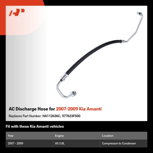 AC Discharge Hose for 2007-2009 Kia Amanti