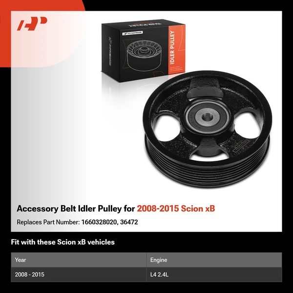 Accessory Belt Idler Pulley for 2008-2015 Scion xB