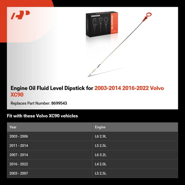 Engine Oil Fluid Level Dipstick for 2003-2014 2016-2022 Volvo XC90