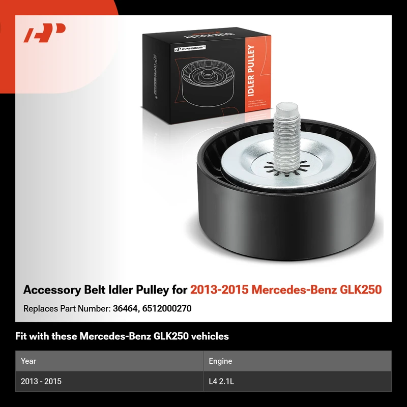 Accessory Belt Idler Pulley for 2013-2015 Mercedes-Benz GLK250
