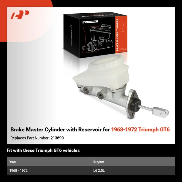 Brake Master Cylinder with Reservoir for 1968-1972 Triumph GT6