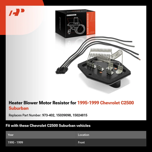 Heater Blower Motor Resistor for 1995-1999 Chevrolet C2500 Suburban