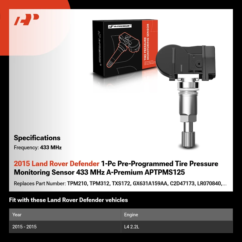 Top-Selling 2015 Land Rover Defender Tire Pressure Monitoring Sensor ...