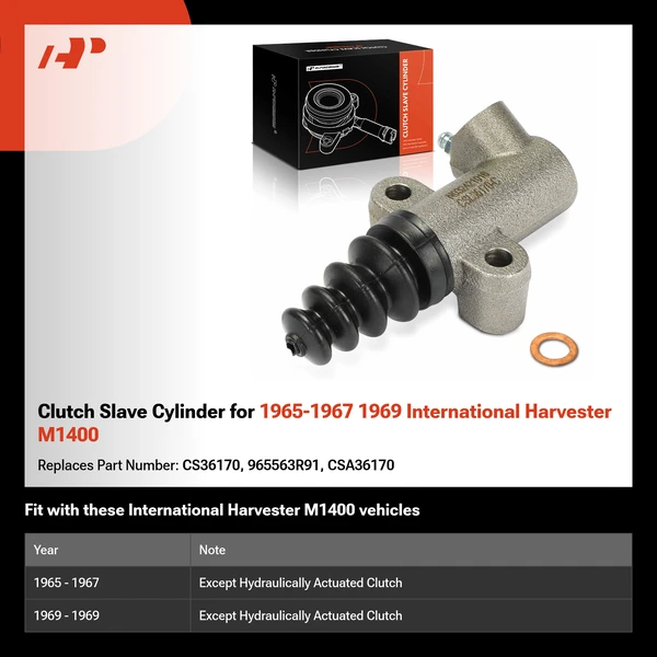 Clutch Slave Cylinder for 1965-1967 1969 International Harvester M1400