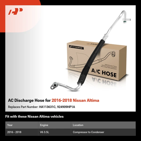 AC Discharge Hose for 2016-2018 Nissan Altima