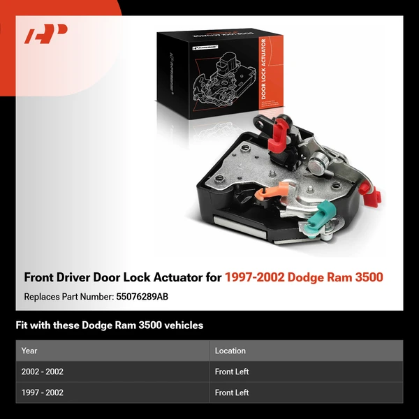 Front Driver Door Lock Actuator for 1997-2002 Dodge Ram 3500