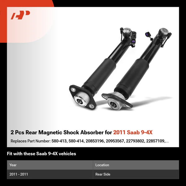2 Pcs Rear Magnetic Shock Absorber for 2011 Saab 9-4X