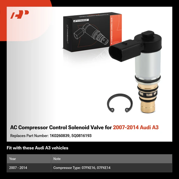 AC Compressor Control Solenoid Valve for 2007-2014 Audi A3