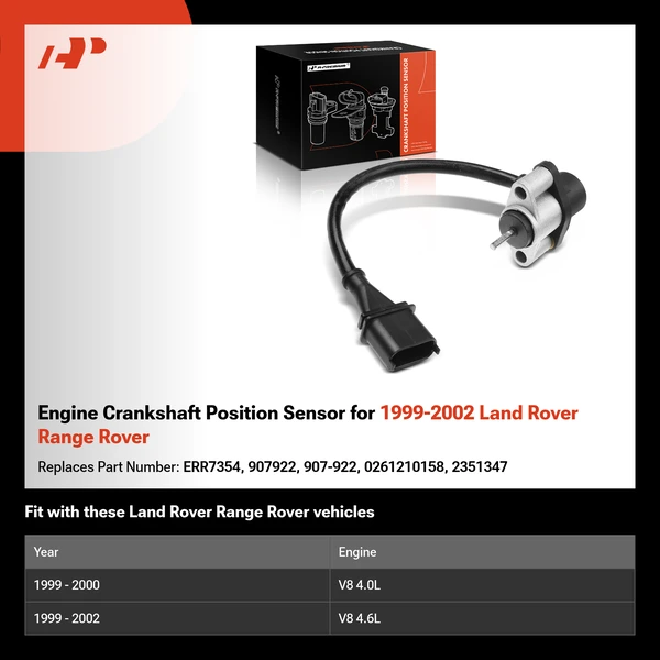 Engine Crankshaft Position Sensor for 1999-2002 Land Rover Range Rover