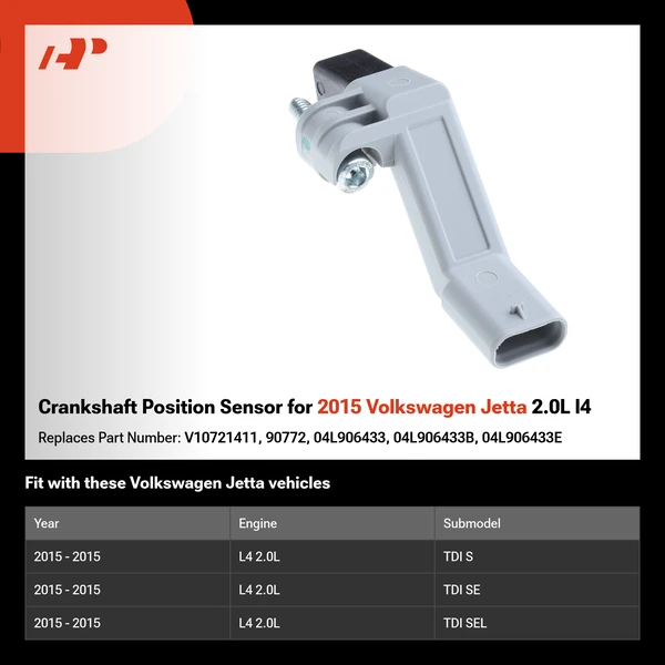 Crankshaft Position Sensor for 2015 Volkswagen Jetta 2.0L l4