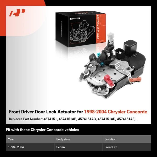 Front Driver Door Lock Actuator for 1998-2004 Chrysler Concorde