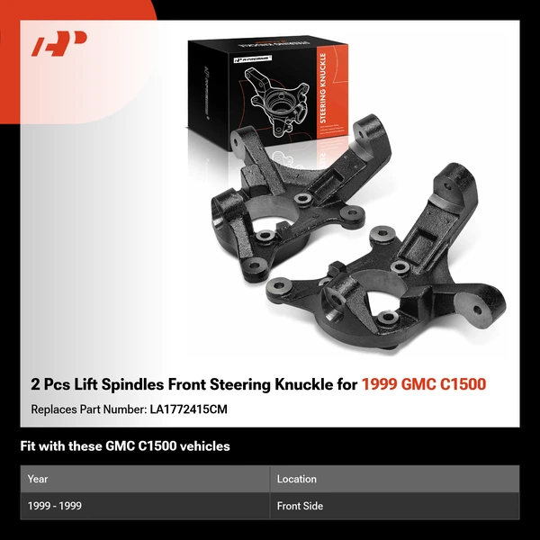 2 Pcs Lift Spindles Front Steering Knuckle for 1999 GMC C1500