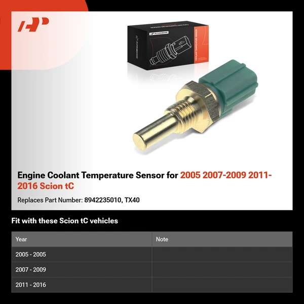 Engine Coolant Temperature Sensor for 2005 2007-2009 2011-2016 Scion tC