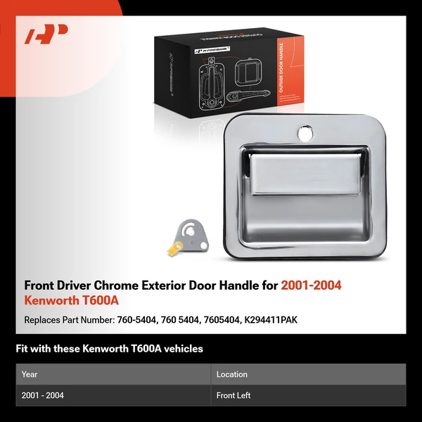 Front Driver Chrome Exterior Door Handle for 2001-2004 Kenworth T600A