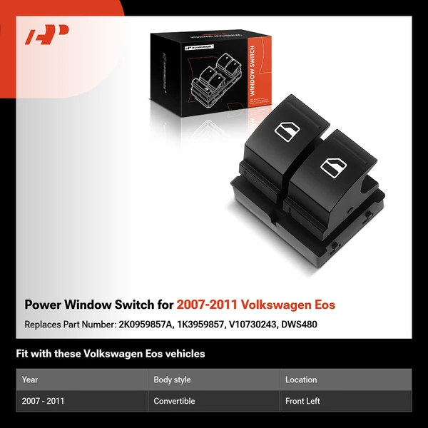 Power Window Switch for 2007-2011 Volkswagen Eos