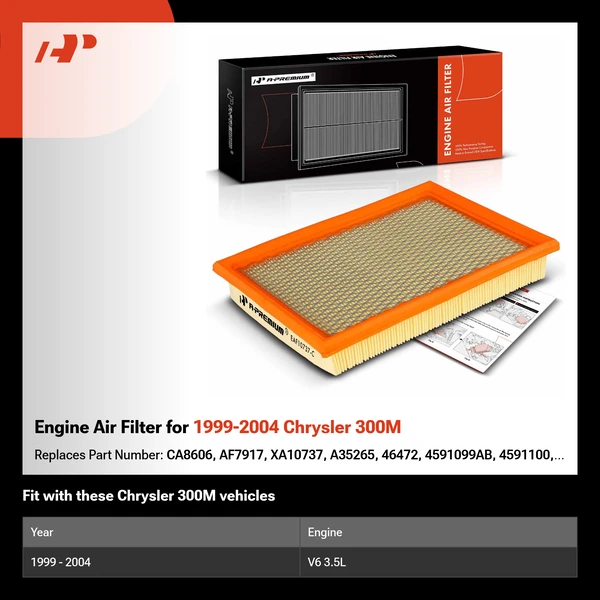 Engine Air Filter for 1999-2004 Chrysler 300M