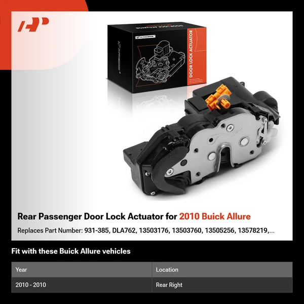 Rear Passenger Door Lock Actuator for 2010 Buick Allure