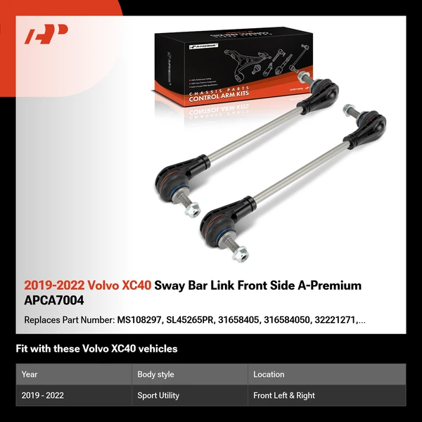 2019-2022 Volvo XC40 Sway Bar Link Front Side A-Premium APCA7004