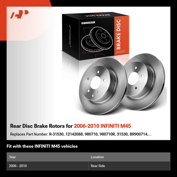 Rear Disc Brake Rotors for 2006-2010 INFINITI M45