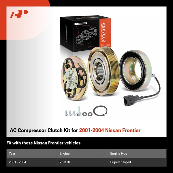 AC Compressor Clutch Kit for 2001-2004 Nissan Frontier
