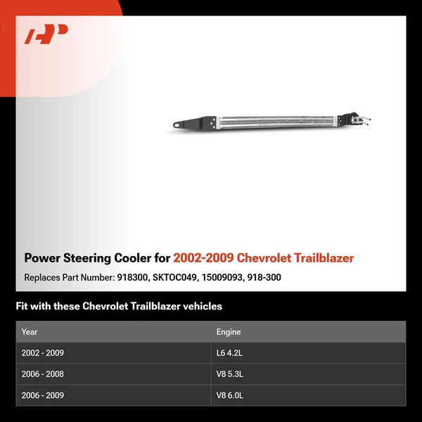 Power Steering Cooler for 2002-2009 Chevrolet Trailblazer