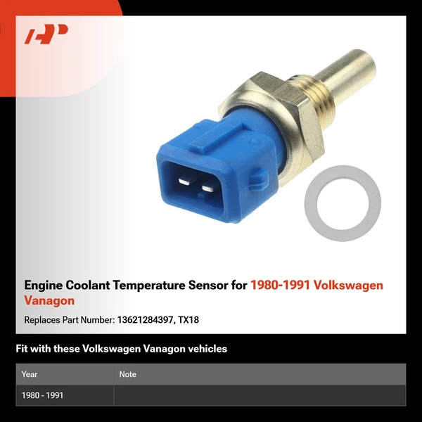 Engine Coolant Temperature Sensor for 1980-1991 Volkswagen Vanagon