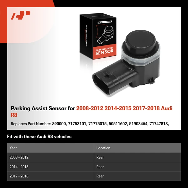 Parking Assist Sensor for 2008-2012 2014-2015 2017-2018 Audi R8