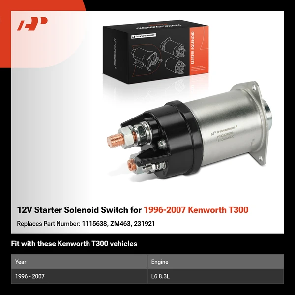12V Starter Solenoid Switch for 1996-2007 Kenworth T300