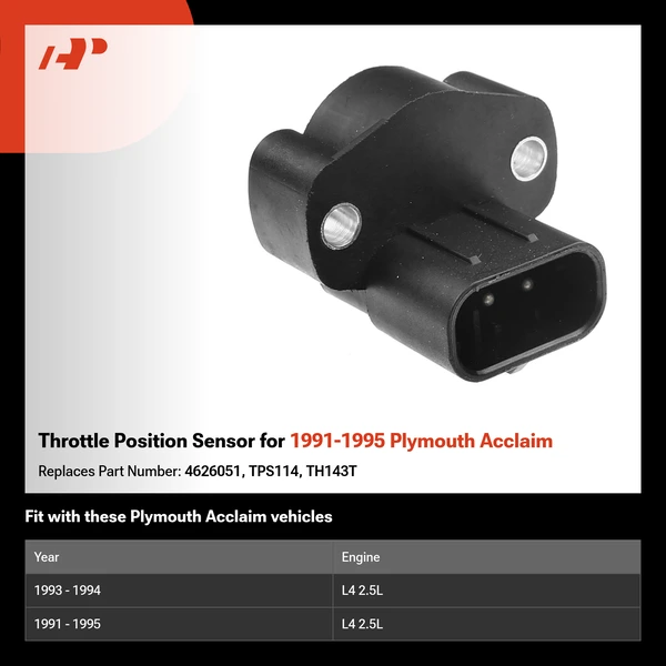 Throttle Position Sensor for 1991-1995 Plymouth Acclaim