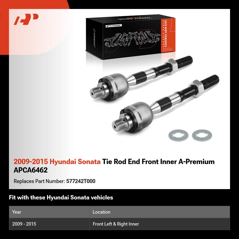 2009-2015 Hyundai Sonata Tie Rod End Front Inner A-Premium APCA6462