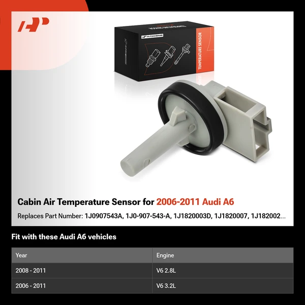 Cabin Air Temperature Sensor for 2006-2011 Audi A6