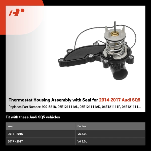 Thermostat Housing Assembly with Seal for 2014-2017 Audi SQ5