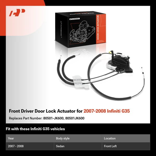 Front Driver Door Lock Actuator for 2007-2008 Infiniti G35