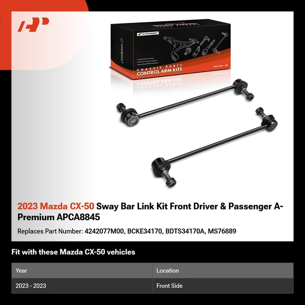2023 Mazda CX-50 Sway Bar Link Kit Front Driver & Passenger A-Premium APCA8845