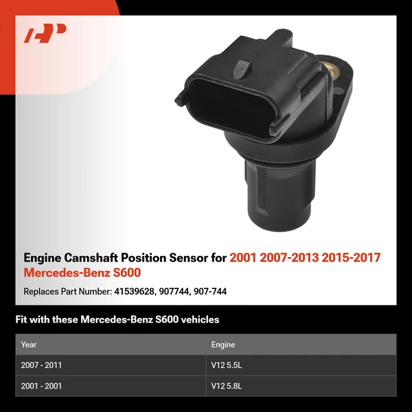 Engine Camshaft Position Sensor for 2001 2007-2013 2015-2017 Mercedes-Benz S600