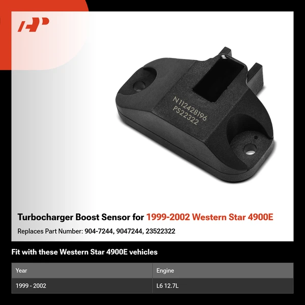 Turbocharger Boost Sensor for 1999-2002 Western Star 4900E