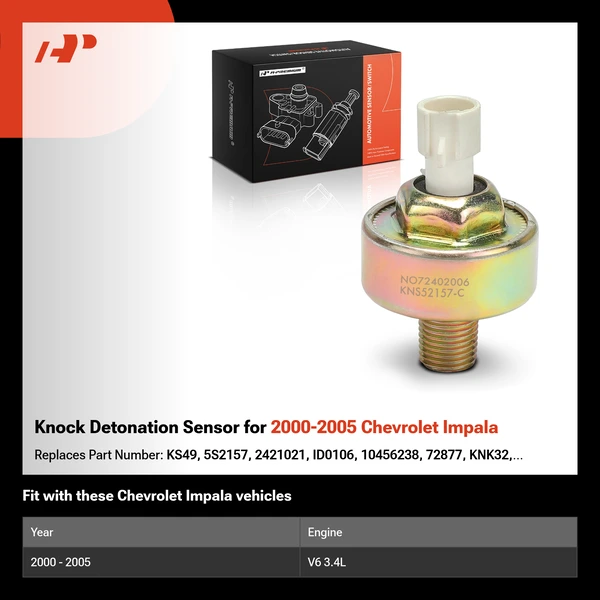 Knock Detonation Sensor for 2000-2005 Chevrolet Impala