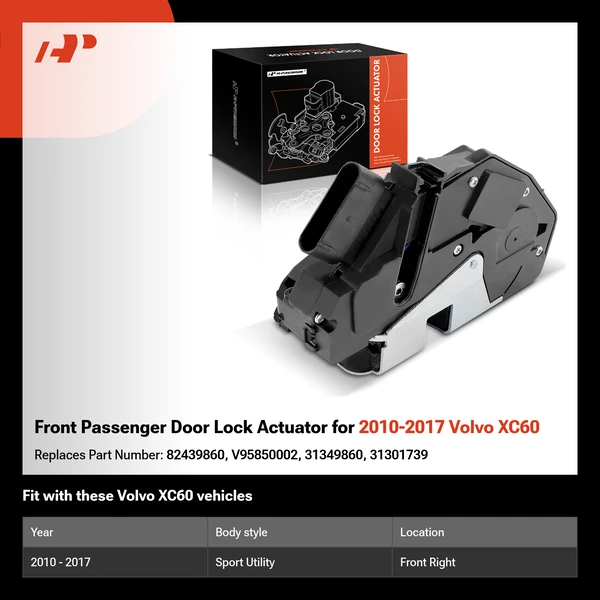 Front Passenger Door Lock Actuator for 2010-2017 Volvo XC60