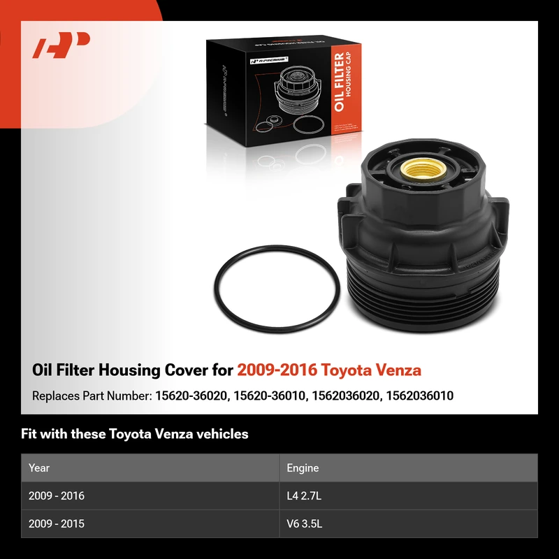Oil Filter Housing Cover for 2009-2016 Toyota Venza